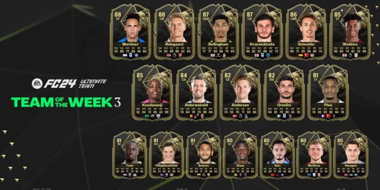 EAFC 24 TOTW 3(Équipe de la semaine 3)